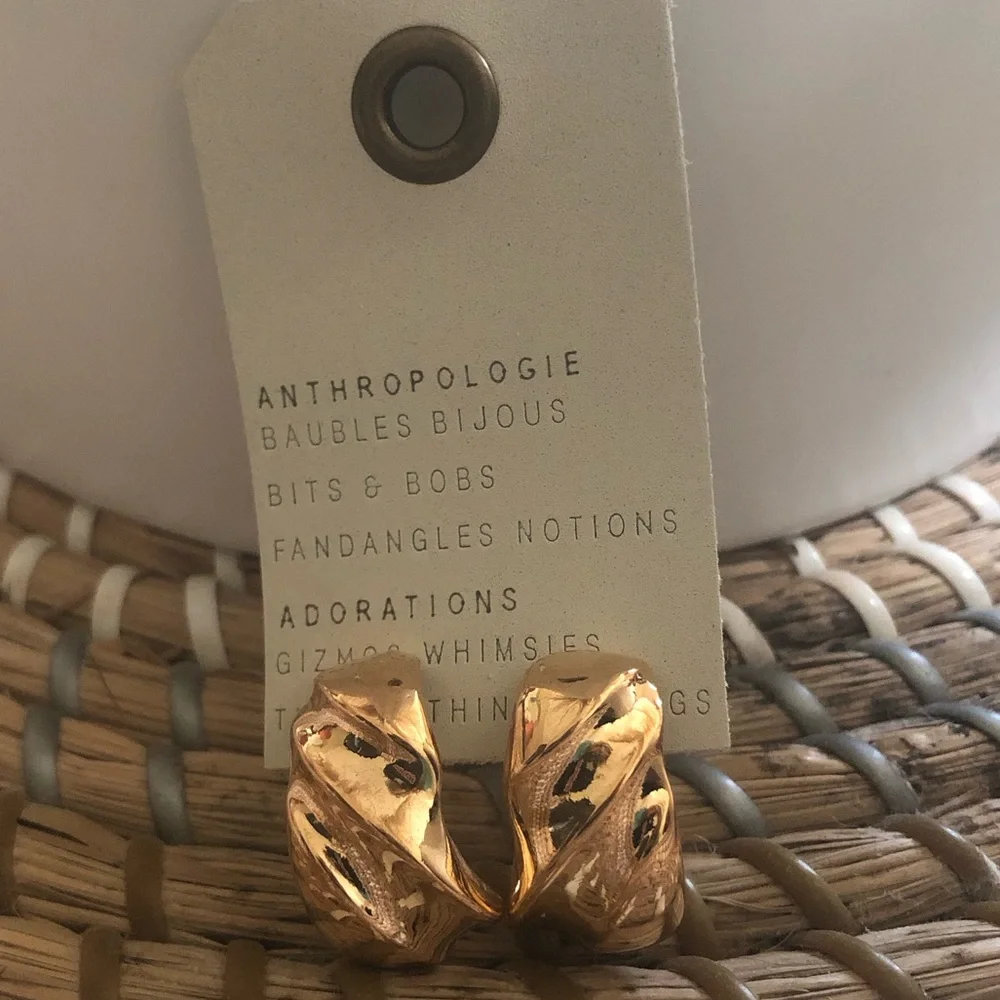 New Anthropology textured post earrings